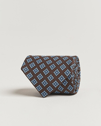  Archivio 3-Fold Printed Silk Tie Brown