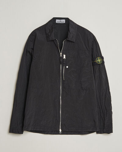 Stone Island Nylon Metal Zip Overshirt Black