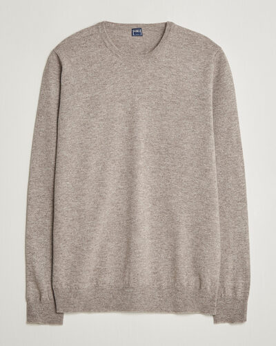 Fedeli Pure Cashmere Crew Neck Beige Melange