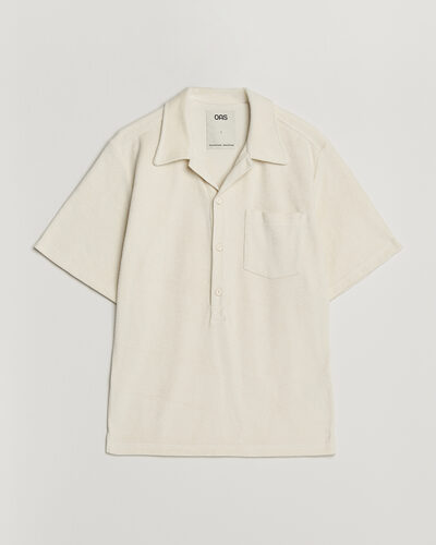 OAS Novo Regular Fit Terry Polo Ecru – Wit