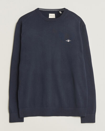 Gant Classic Cotton Crew Neck Evening Blue