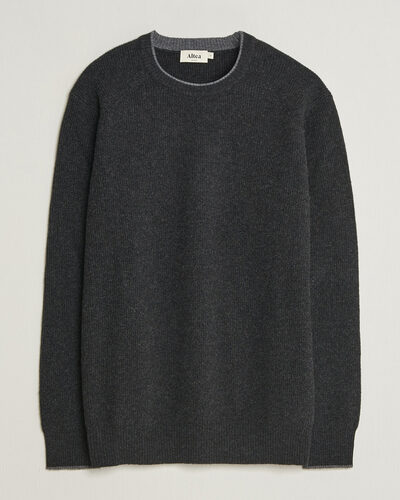Altea Rib Wool Raglan Sweater Charcoal
