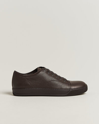 Lanvin DBB1 Grain Leather Cap Toe Sneaker Brown