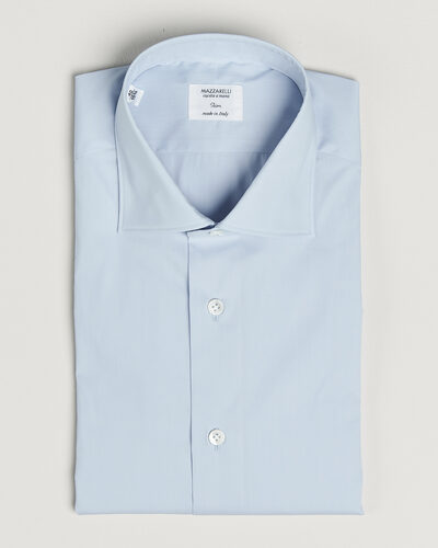 Mazzarelli Soft Cotton Popeline Shirt Light Blue
