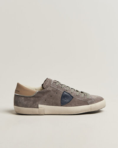 Philippe Model PRSX Low Top Suede Sneaker Grey