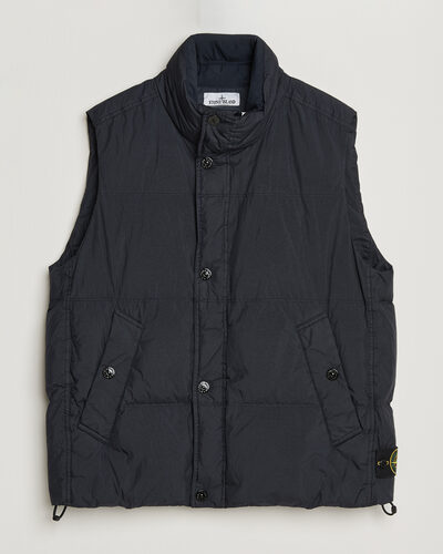 Stone Island Crinkle Reps Down Vest Navy Blue