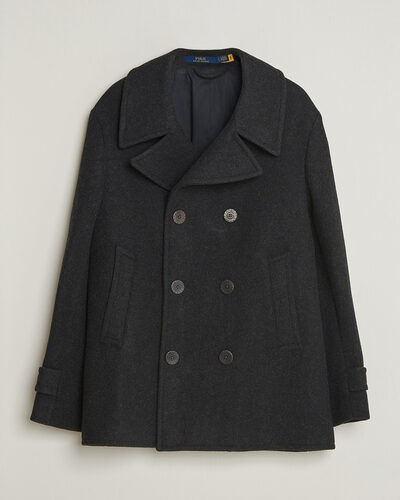 Polo Ralph Lauren Lightweight Melton Peacoat Charcoal