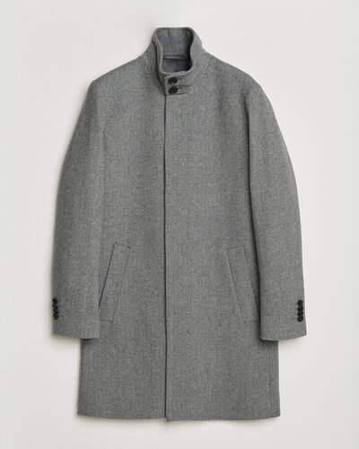 Tiger of Sweden Aleric Wool Herringbone Coat Fogy