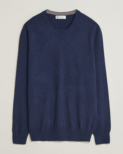 Brunello Cucinelli 2 Ply Cashmere Pullover Marine