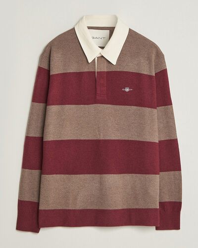 Gant Lambswool Barstriped Rugger Deep Grape Wine