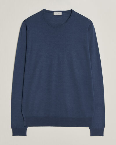 John Smedley Lundy Extra Fine Merino Crew Neck Teal Firth