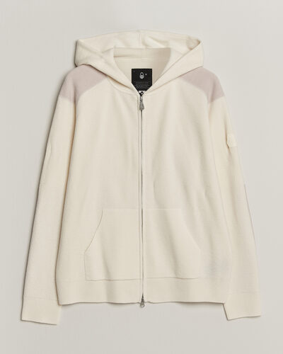 Sail Racing Spine Wool Knitted Full Zip Hoodie Off White