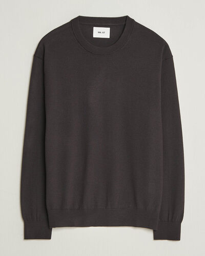 NN07 Nate Wool Knitted Crew Neck Deep Truffle
