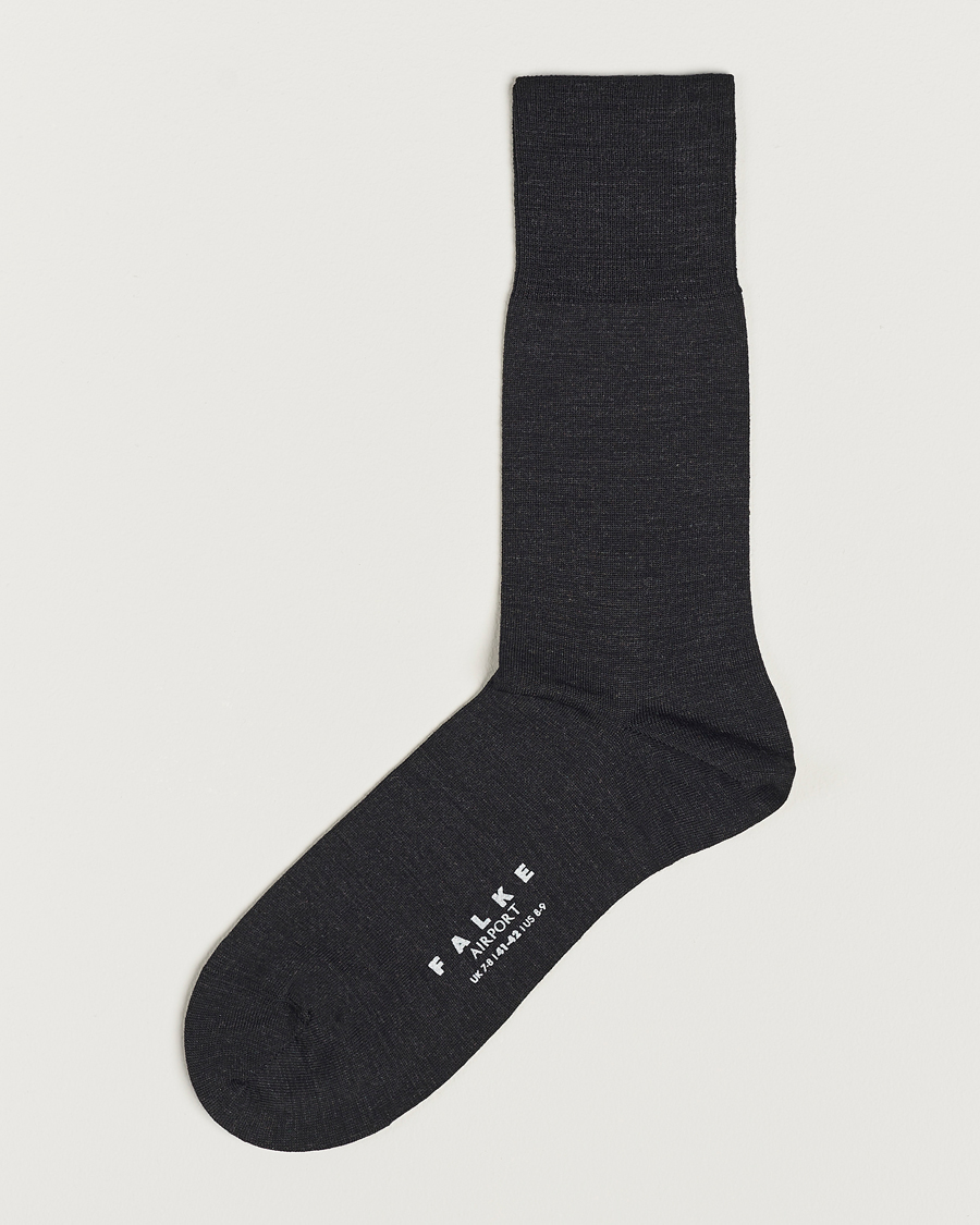 Heren | Ondergoed | Falke | Airport Socks Anthracite Melange