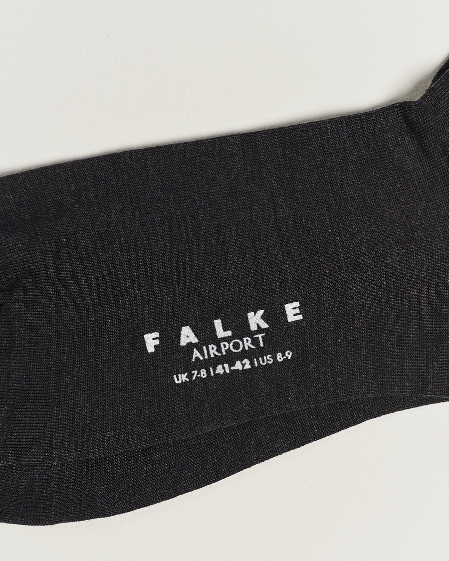 Heren | Ondergoed | Falke | Airport Socks Anthracite Melange