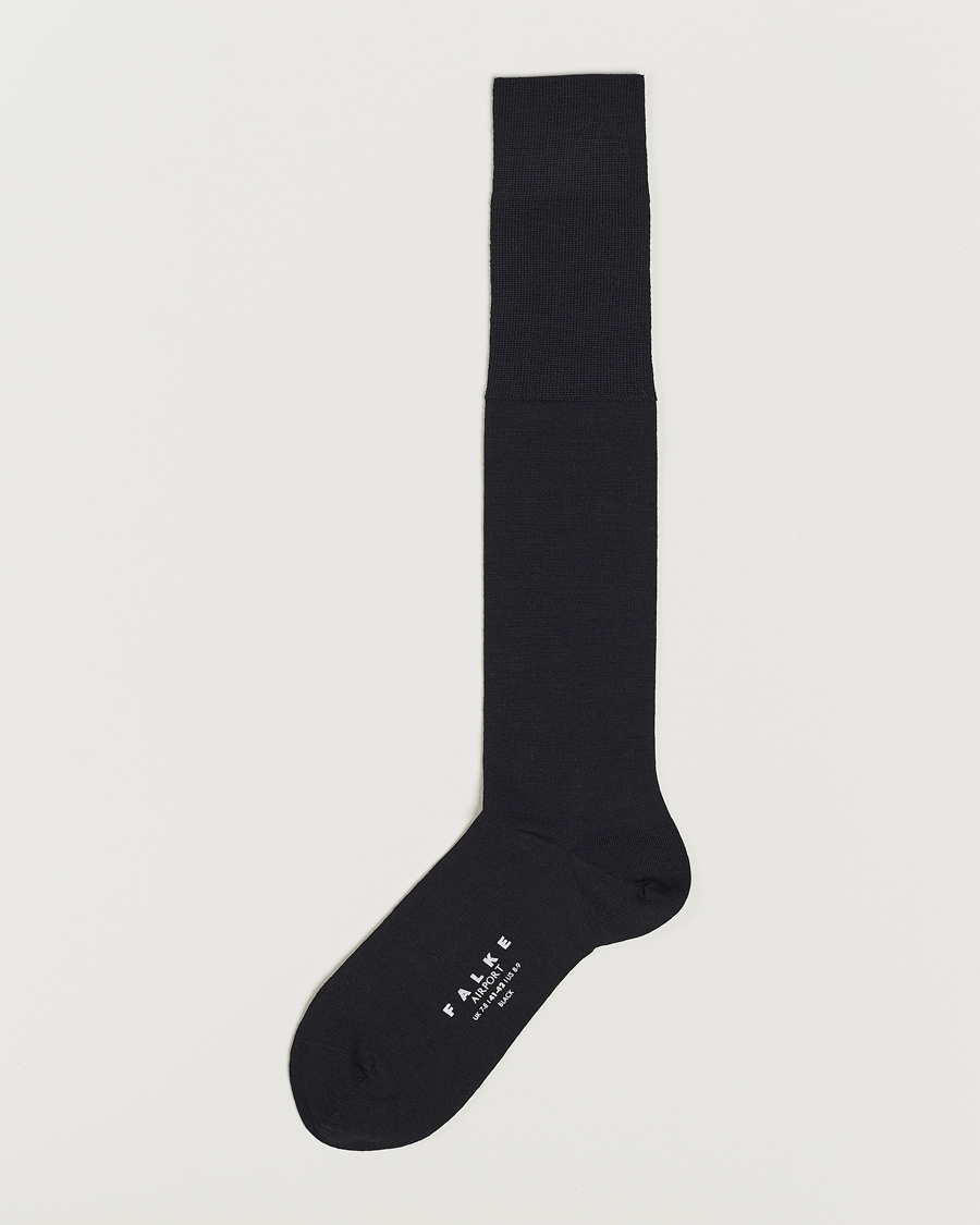 Heren | Ondergoed | Falke | Airport Knee Socks Black