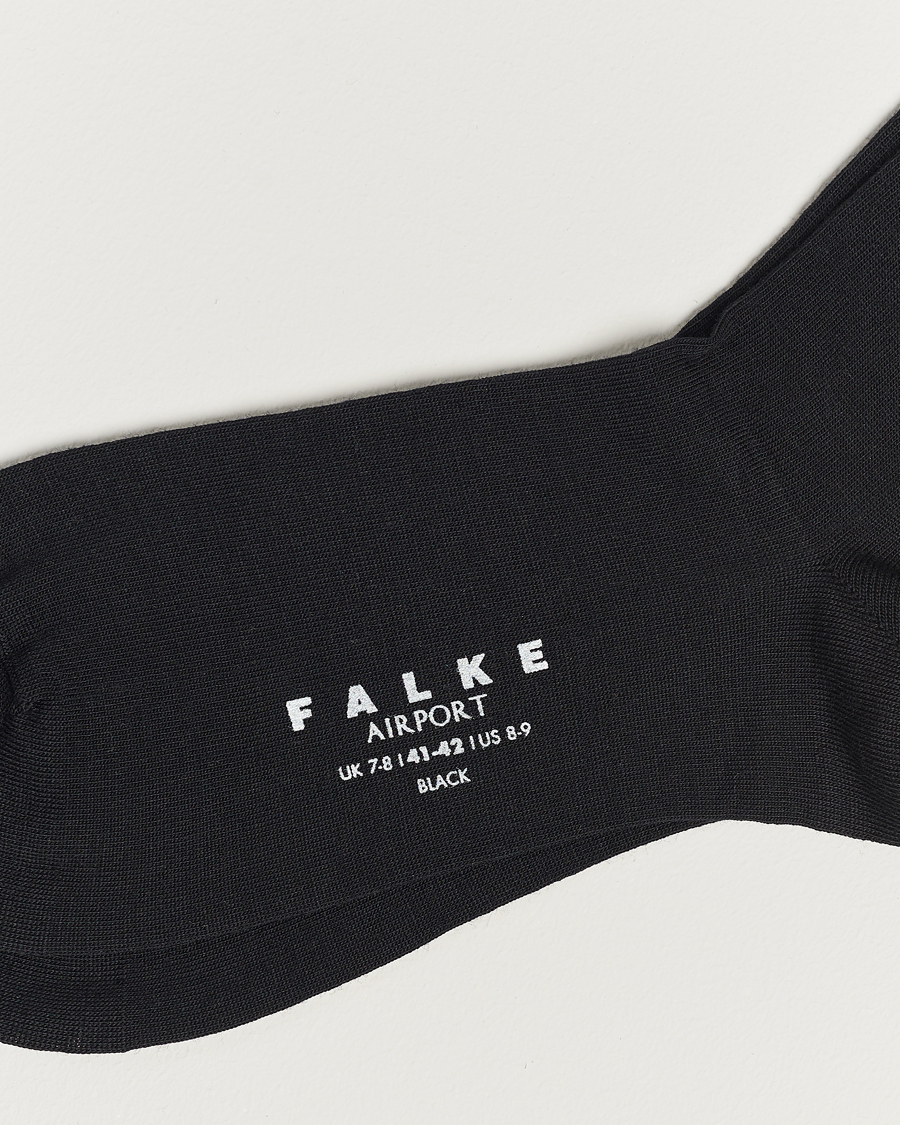 Heren | Ondergoed | Falke | Airport Knee Socks Black