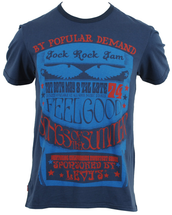 Heren | T-shirts | Levi's | Levis Feel Good Poster Tee Alpha Blue