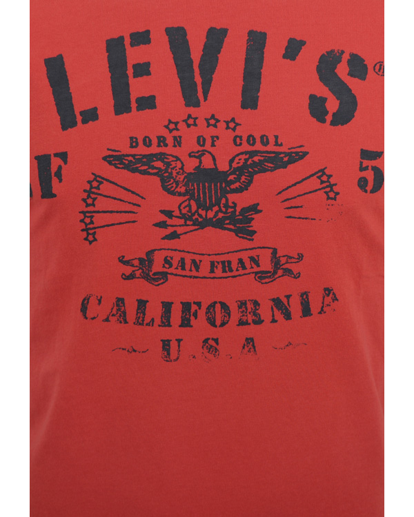 Heren | T-shirts | Levi's | Levis SS Eagle 53 Logo Tee Sun Down Red