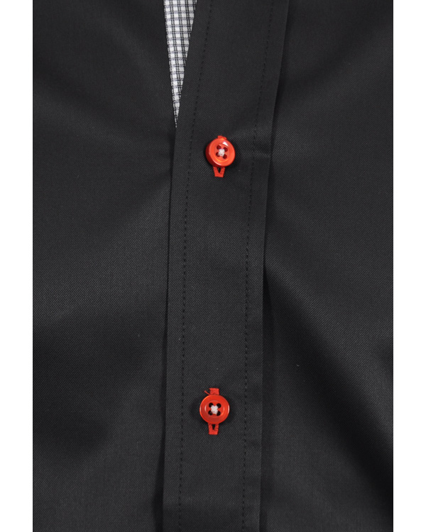 Heren | Overhemden | Oscar of Sweden | Oscar Slim Fit Skjorta Svart Kontrast M