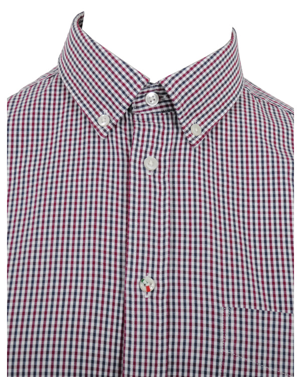 Heren | Overhemden | Boomerang | Kjell Gingham Oxford Shirt Beetroot