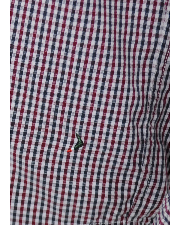 Heren | Overhemden | Boomerang | Kjell Gingham Oxford Shirt Beetroot