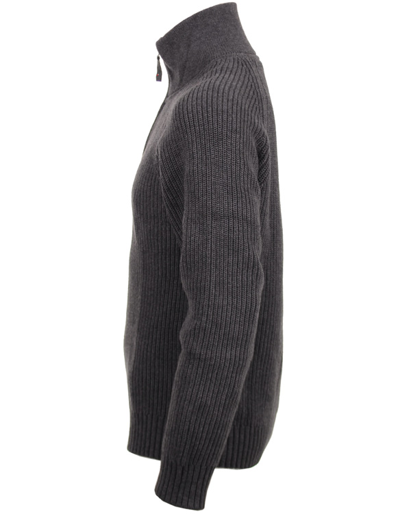 Heren | Truien | Boomerang | Grinda Halfzip Raglan Sweater Grey Melange