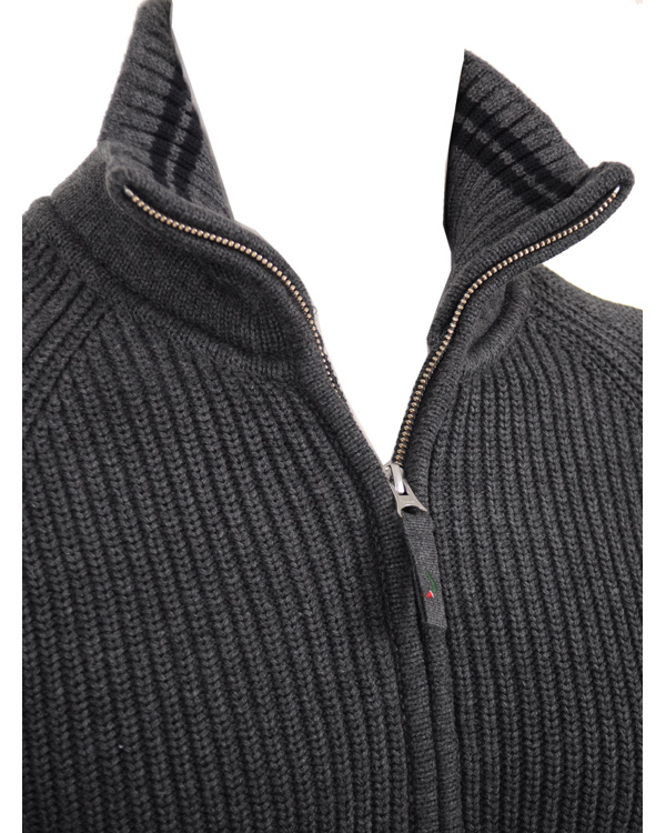 Heren | Truien | Boomerang | Grinda Halfzip Raglan Sweater Grey Melange