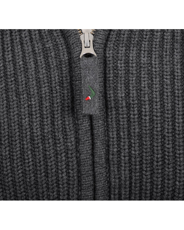Heren | Truien | Boomerang | Grinda Halfzip Raglan Sweater Grey Melange
