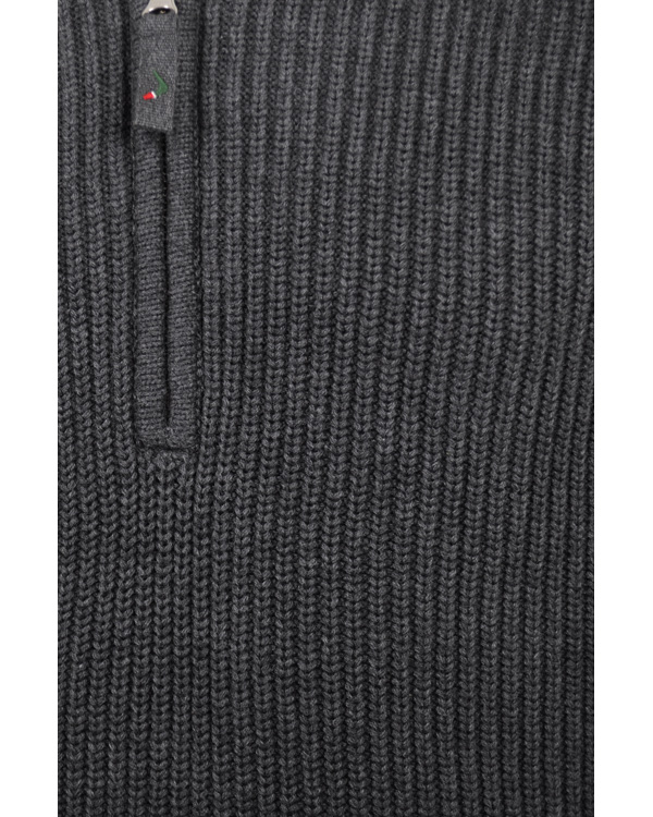 Heren | Truien | Boomerang | Grinda Halfzip Raglan Sweater Grey Melange