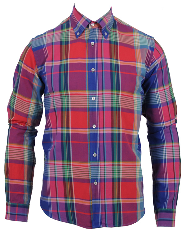 Heren | Overhemden | Oscar of Sweden | Oscar Slim Fit Skjorta Signal Red Check