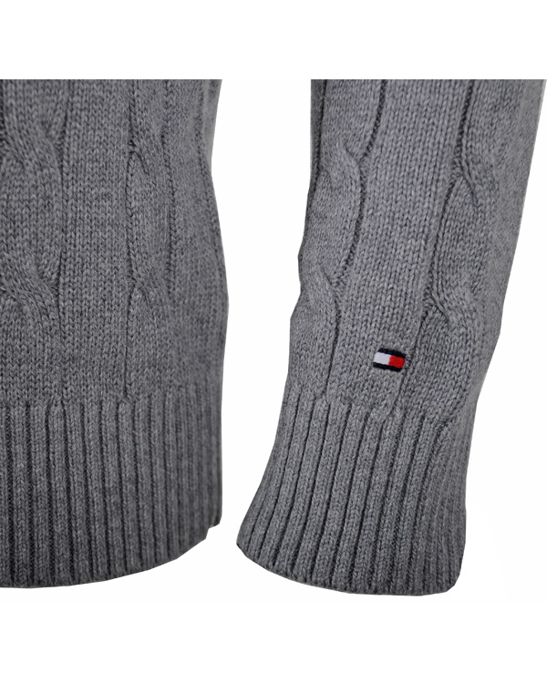 Heren | Truien | Tommy Hilfiger | Classic Cable C-Nk Cf Silver Fog