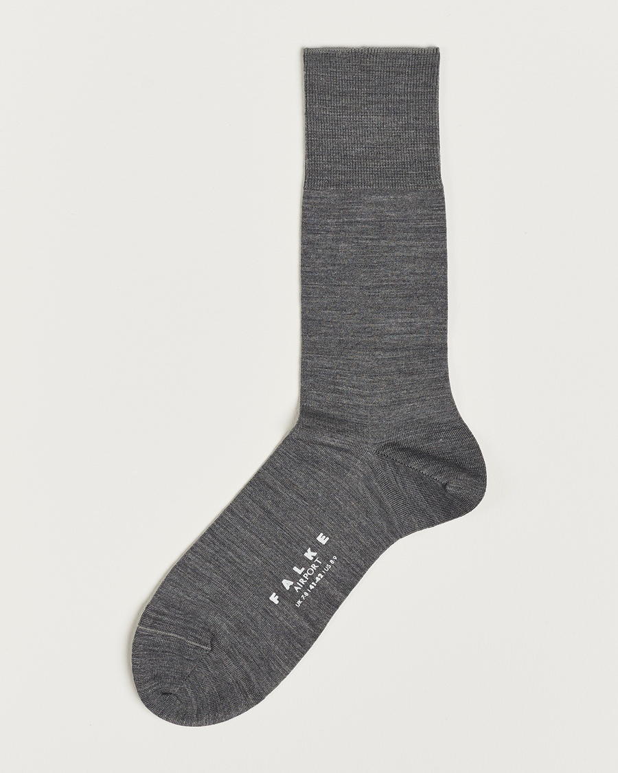 Heren | Ondergoed | Falke | Airport Socks Grey Melange