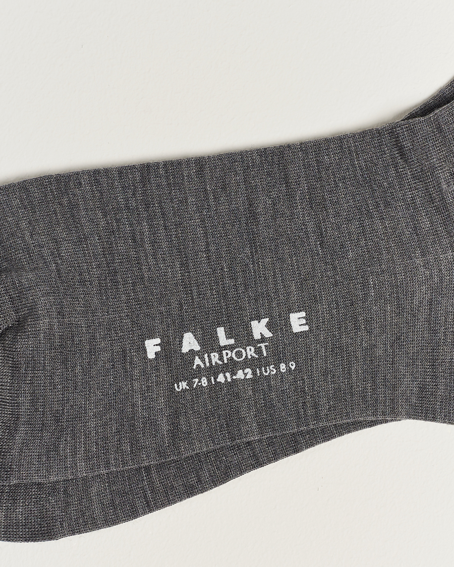 Heren |  |  | Falke Airport Socks Grey Melange