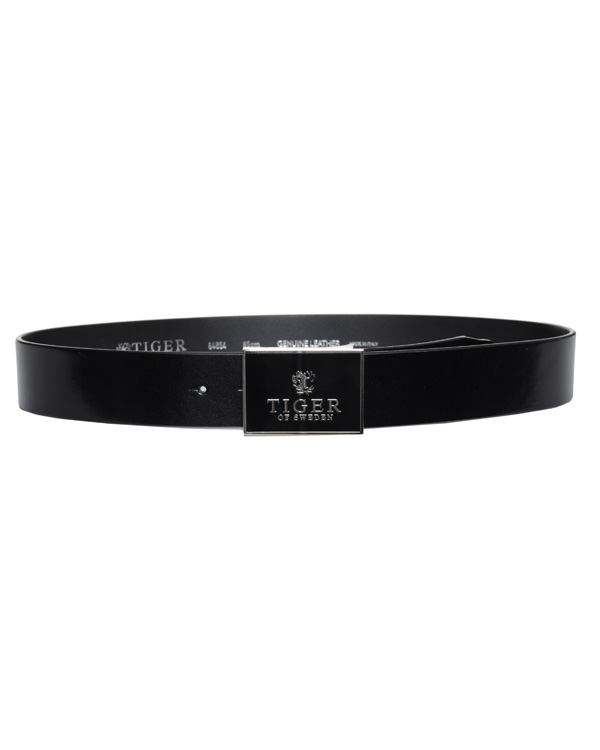 Heren | Tiger of Sweden Leather Logo Belt Black | Tiger of Sweden | Leather Logo Belt Black