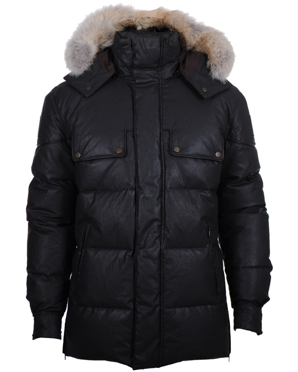 Heren | Jassen | Belstaff | Aviator Cricket Down Jacket Black/Brown