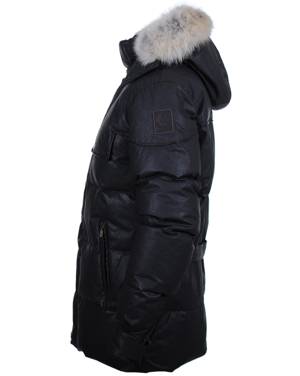 Heren | Jassen | Belstaff | Aviator Cricket Down Jacket Black/Brown