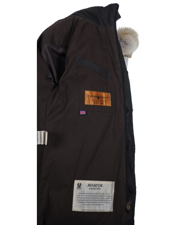 Heren | Jassen | Belstaff | Aviator Cricket Down Jacket Black/Brown