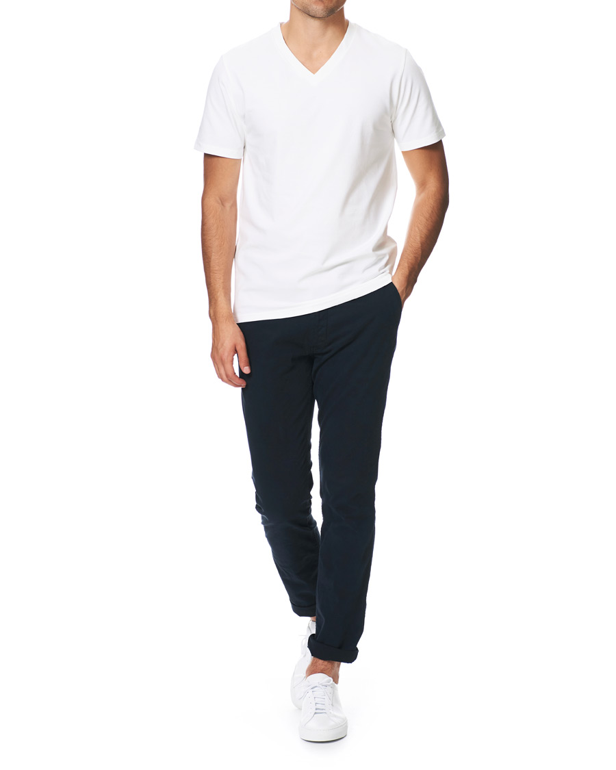 Heren | T-shirts | Filippa K | Soft Lycra V-Neck Tee White