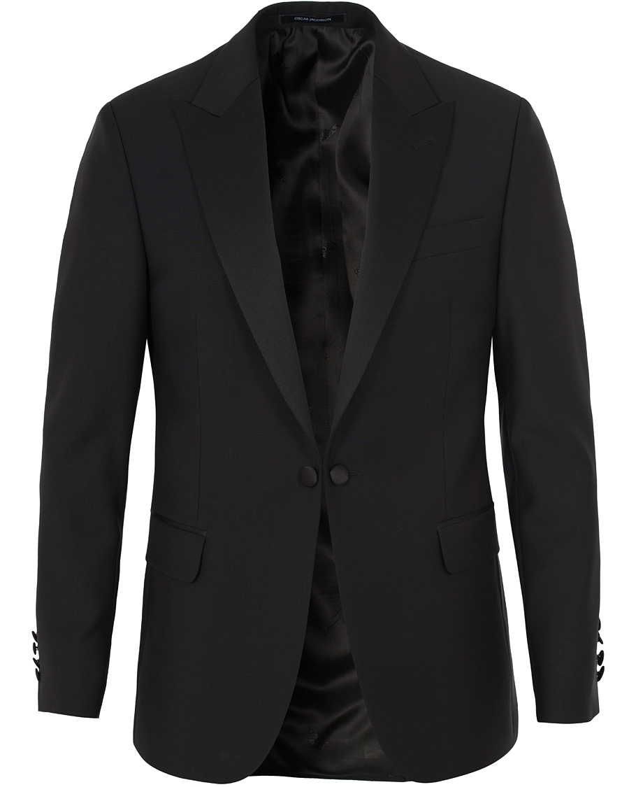 Heren | Blazers | Oscar Jacobson | Frampton Tuxedo Jacket Black