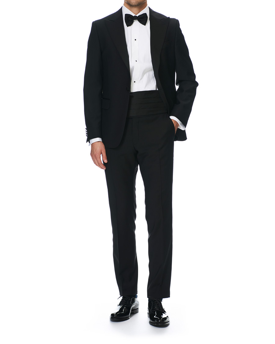 Heren | Blazers | Oscar Jacobson | Frampton Tuxedo Jacket Black