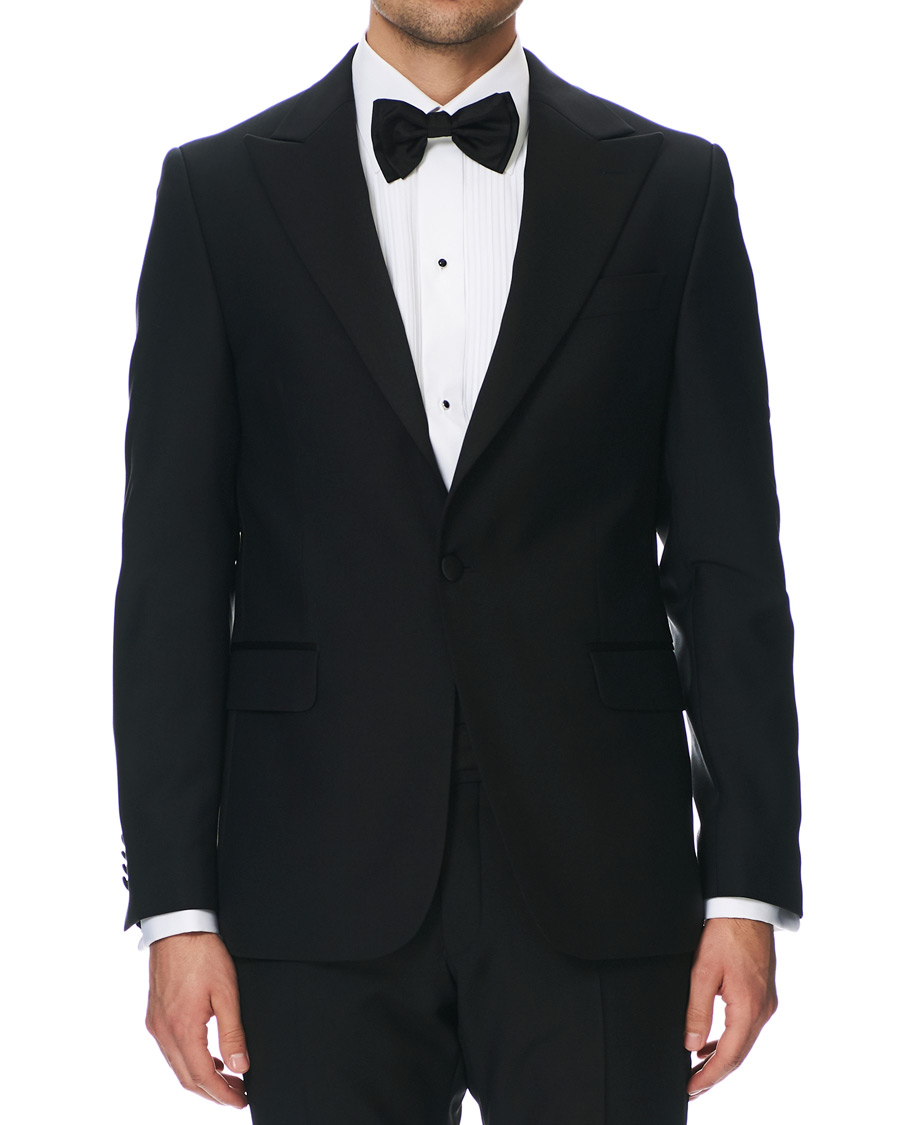 Heren | Blazers | Oscar Jacobson | Frampton Tuxedo Jacket Black