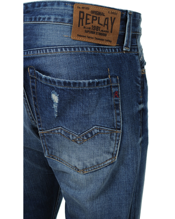 Heren | Broeken | Replay | Waitom M983 Jeans Flat Finish Denim