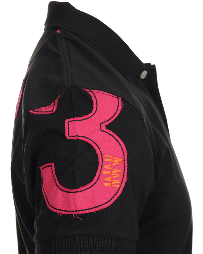 Heren | Polo's | La Martina | Replica Piquet Stretch Black