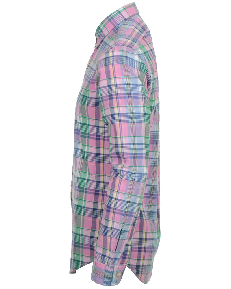 Heren | Overhemden | Polo Ralph Lauren | Slim Fit Shirt Check Pink/Blue