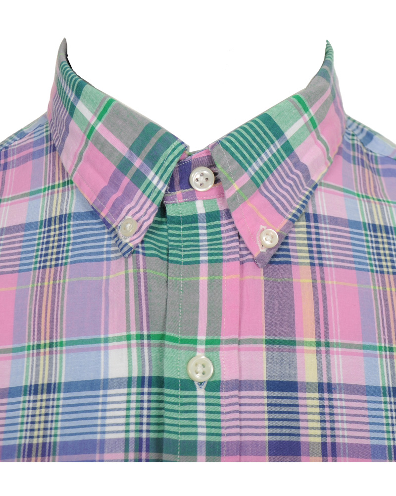 Heren | Overhemden | Polo Ralph Lauren | Slim Fit Shirt Check Pink/Blue