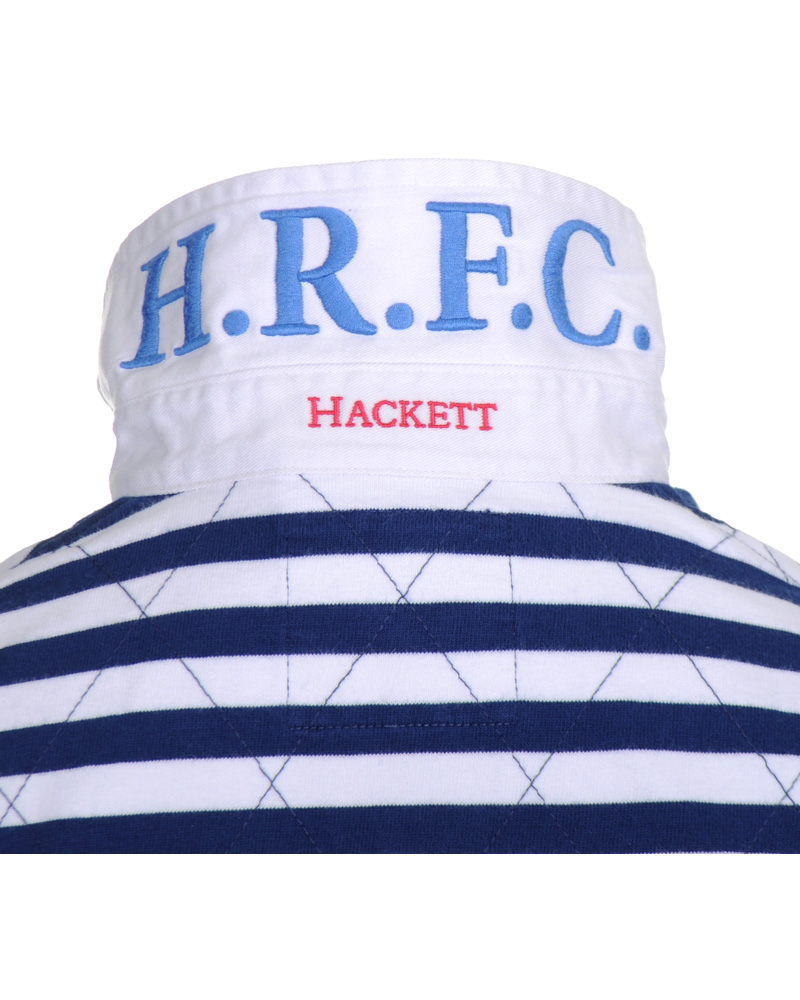 Heren | Truien | Hackett | London Quilt Stripe Rugger Blue/White