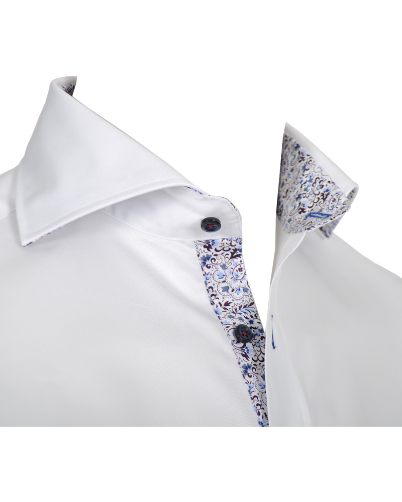 Heren | Overhemden | Stenströms | Skjorta Slimline Paisley White