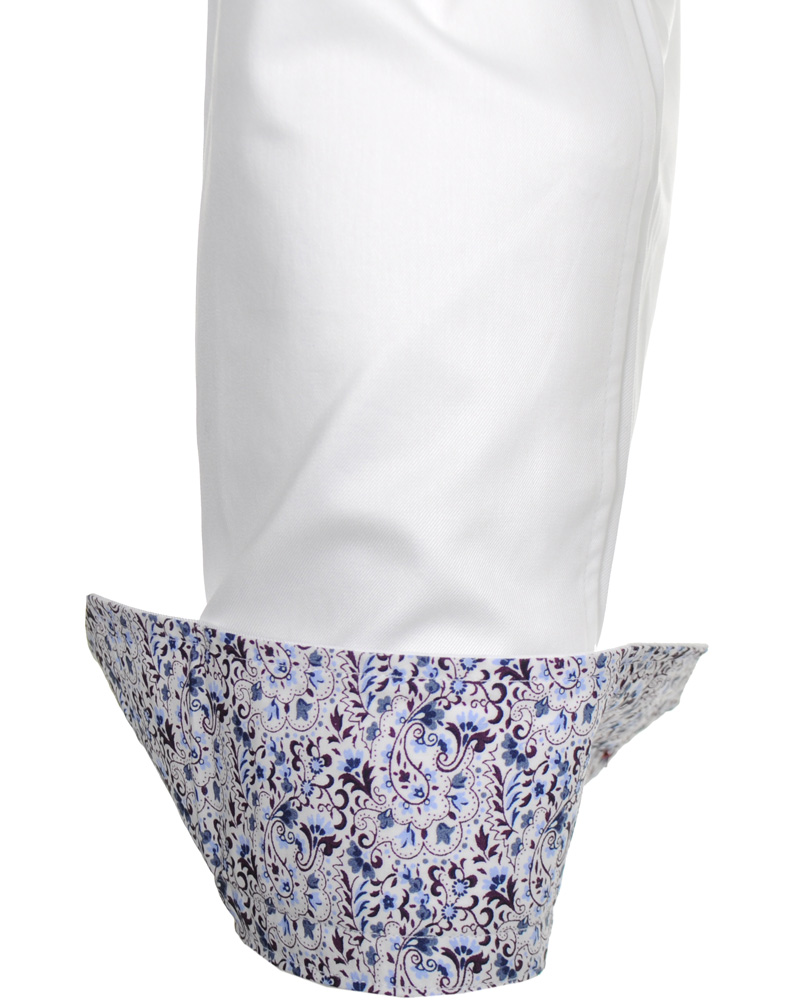 Heren | Overhemden | Stenströms | Skjorta Slimline Paisley White