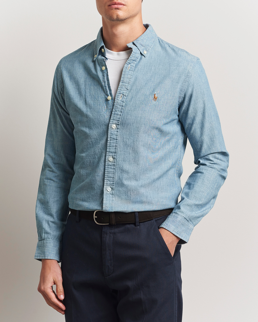 Heren | Casual | Polo Ralph Lauren | Slim Fit Chambray Shirt Washed